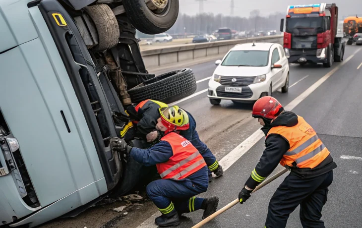 Грузовик перевернулся у хутора Зозулин: пострадал водитель Грузовик перевернулся у хутора Зозулин: пострадал водитель