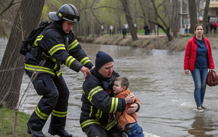 Два брата-пожарных спасли ребенка из реки Кубань во время прогулки в Краснодаре Два брата-пожарных спасли ребенка из реки Кубань во время прогулки в Краснодаре