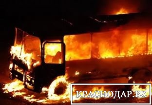 Возгорание автобуса