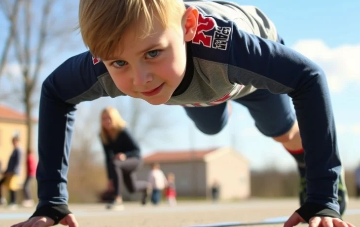 8-летняя София Штанько из Краснодара установила новый рекорд России по отжиманиям 8-летняя София Штанько из Краснодара установила новый рекорд России по отжиманиям