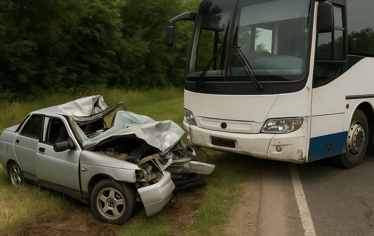 Молодой водитель погиб в ДТП с автобусом в Курганинском районе Молодой водитель погиб в ДТП с автобусом в Курганинском районе