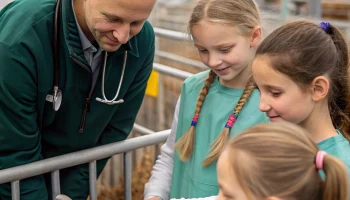 Школьники Крыловской познакомились с профессией ветеринара на практике Школьники Крыловской познакомились с профессией ветеринара на практике