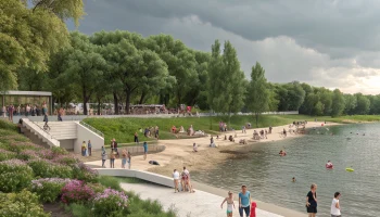 В Комсомольском парке Динской разрешили купание и открыли пляж для отдыхающих В Комсомольском парке Динской разрешили купание и открыли пляж для отдыхающих