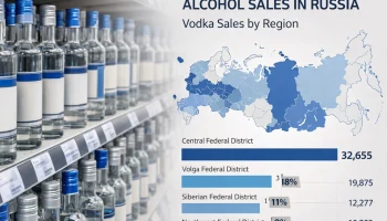 Краснодарский край вошел в топ-5 регионов с низкими продажами водки Краснодарский край вошел в топ-5 регионов с низкими продажами водки
