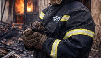 Кубанские огнеборцы спасли щенка из охваченного огнём дома Кубанские огнеборцы спасли щенка из охваченного огнём дома